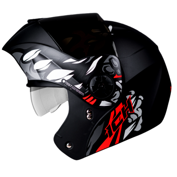 Casco Para Moto Abatible Ich Guinz Rojo Direli Motos