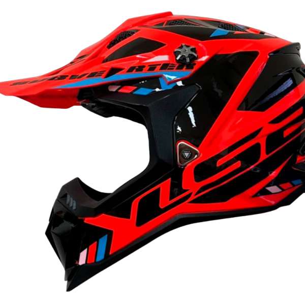 Casco Para Cross Ls Mx Stomp Naranja Negro Direli Motos