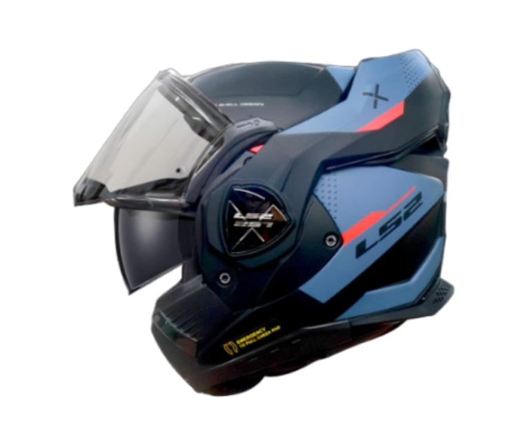 Casco Articulado Ls Ff Advant X Oblivion Negro Mate Azul Direli Motos