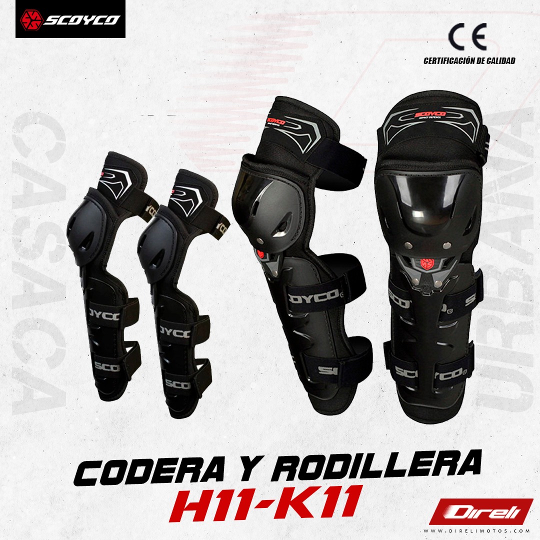 Rodillera- codera para moto Scoyco K11H11 - Tienda de accesorios