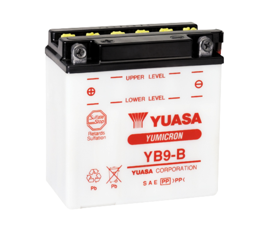 bateria yuasa yb9- (12v 6ah) recargable. - Direli Motos