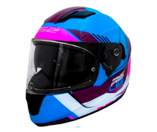 Casco integral FF320 XPLORER blanco/azul - Direli Motos