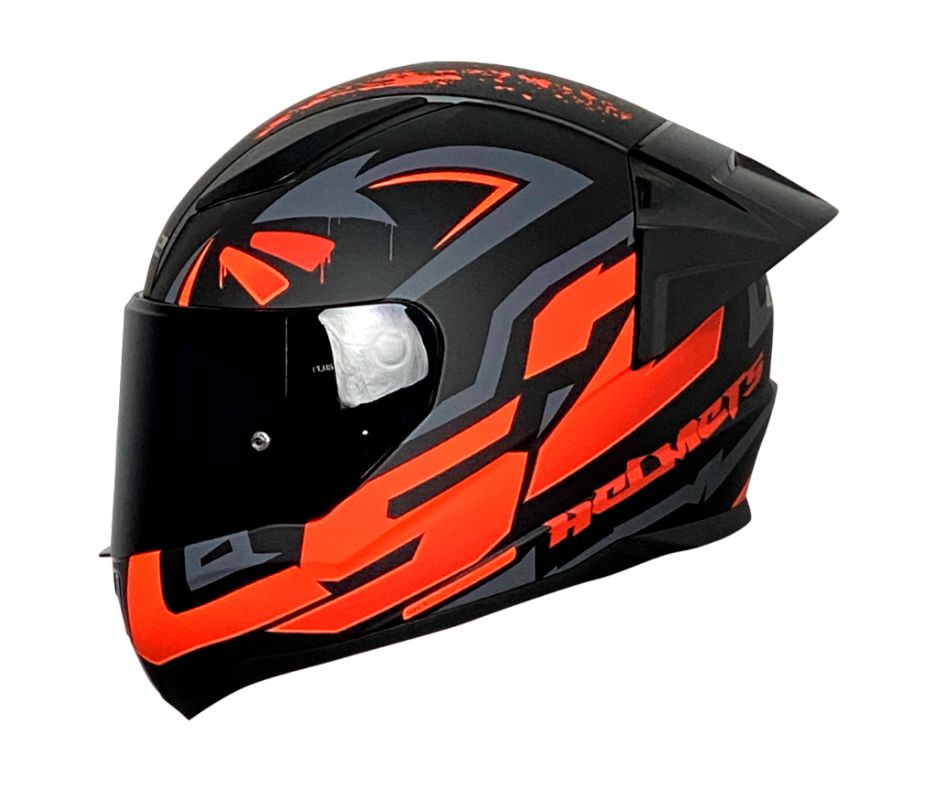 Casco para moto LS2 FF352 BETHA negro/naranja - Direli Motos