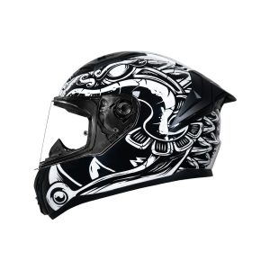 Casco integral para moto LS2 VIGO AZTECA gris / blanco