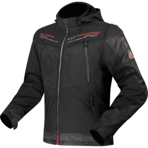 Casaca para moto de hombre LS2 ZIRCONIUM negro / rojo