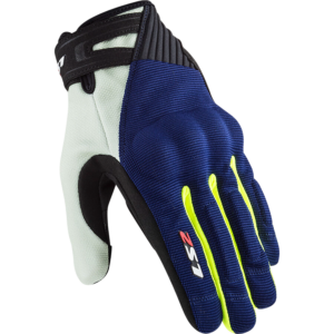 Guante para moto de hombre LS2 DART 2 azul / amarillo