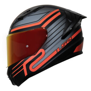 Casco integral para moto LS2 VIGO CIRCUIT negro mate / rojo - Visor tipo día-noche