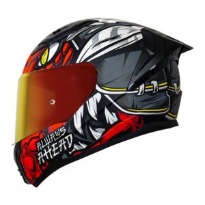 Casco integral para moto LS2 VIGO DRILLOX gris mate / rojo