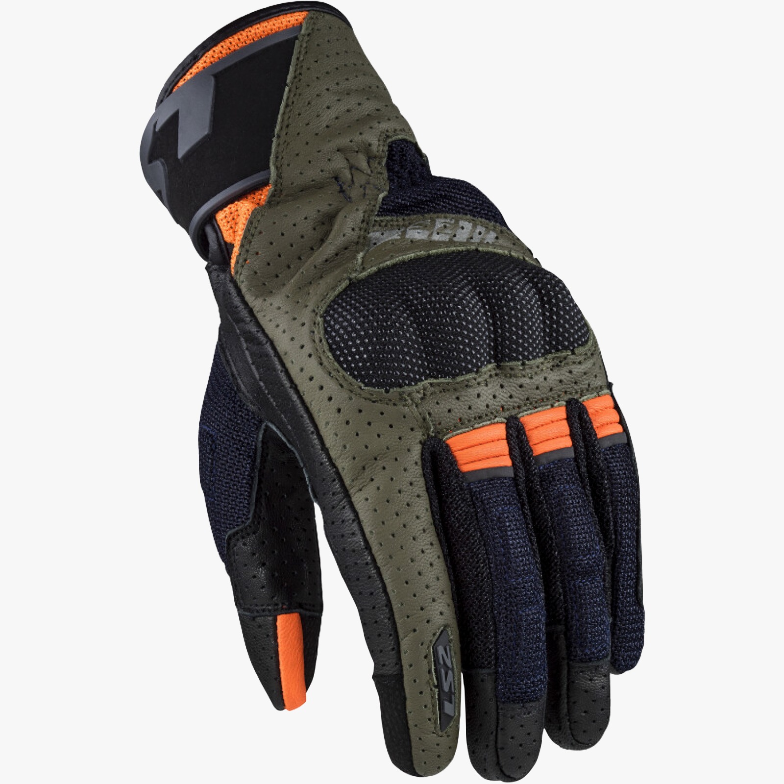 GUANTE LS2 HOMBRE AIR RAPTOR VERDEAZULNARANJA25
