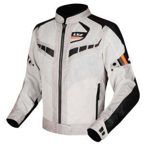 Casaca para moto de mujer LS2 GARDA AIR gris / negro / naranja