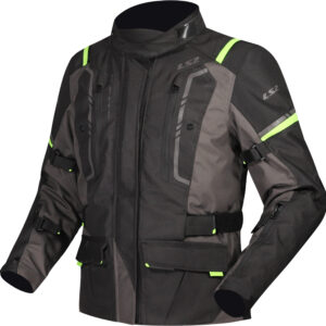 Casaca para moto de mujer LS2 NARVIK gris / negro / amarillo