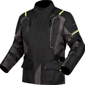 Casaca para moto de hombre LS2 NARVIK gris / negro / amarillo