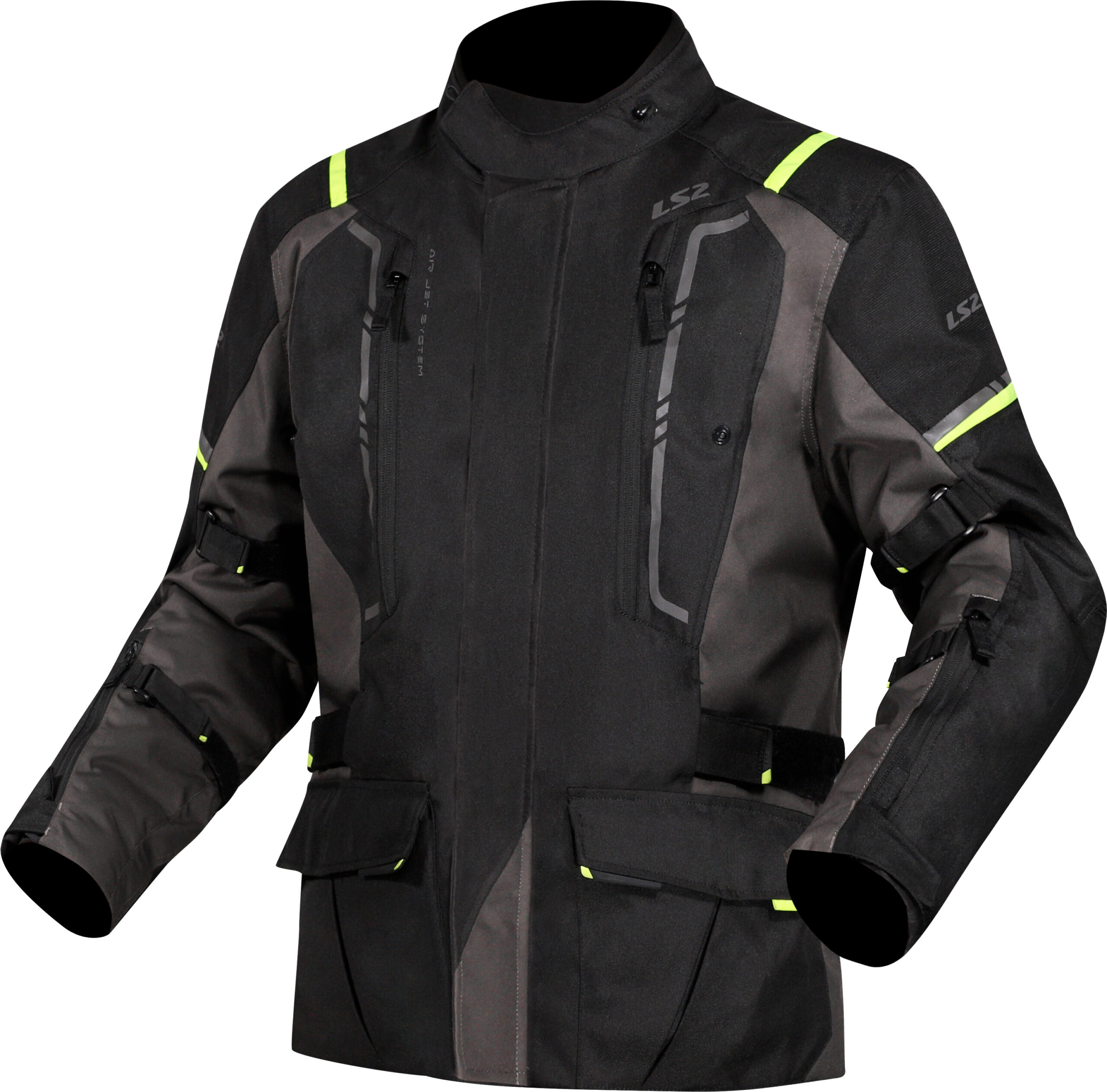 NARVIK MAN JACKET BLACK GREY HI-VI YELLOW copia
