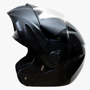 Casco abatible para moto KRATOZ K30 negro - V. CLARO DOT