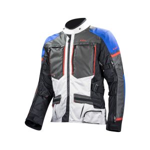 Casaca para moto de hombre LS2 NORWAY azul / negro / gris / rojo
