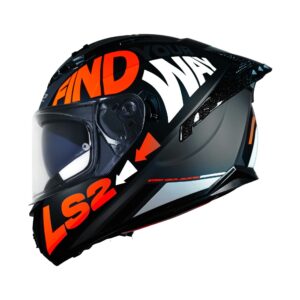 Casco integral para moto LS2 FF806 LILSIMZ negro mate / neon / naranja- ECE2206