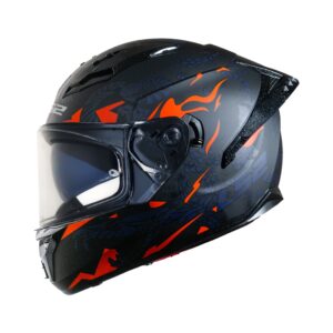 Casco integral para moto LS2 FF806 MAMBA negro mate / rojo - ECE2206