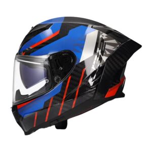 Casco integral para moto LS2 FF807 DRAGON TRAX azul / rojo