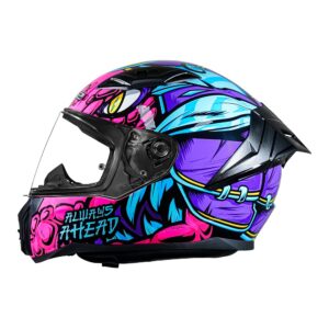 Casco integral para moto LS2 VIGO DRILLOX purpura / fucsia