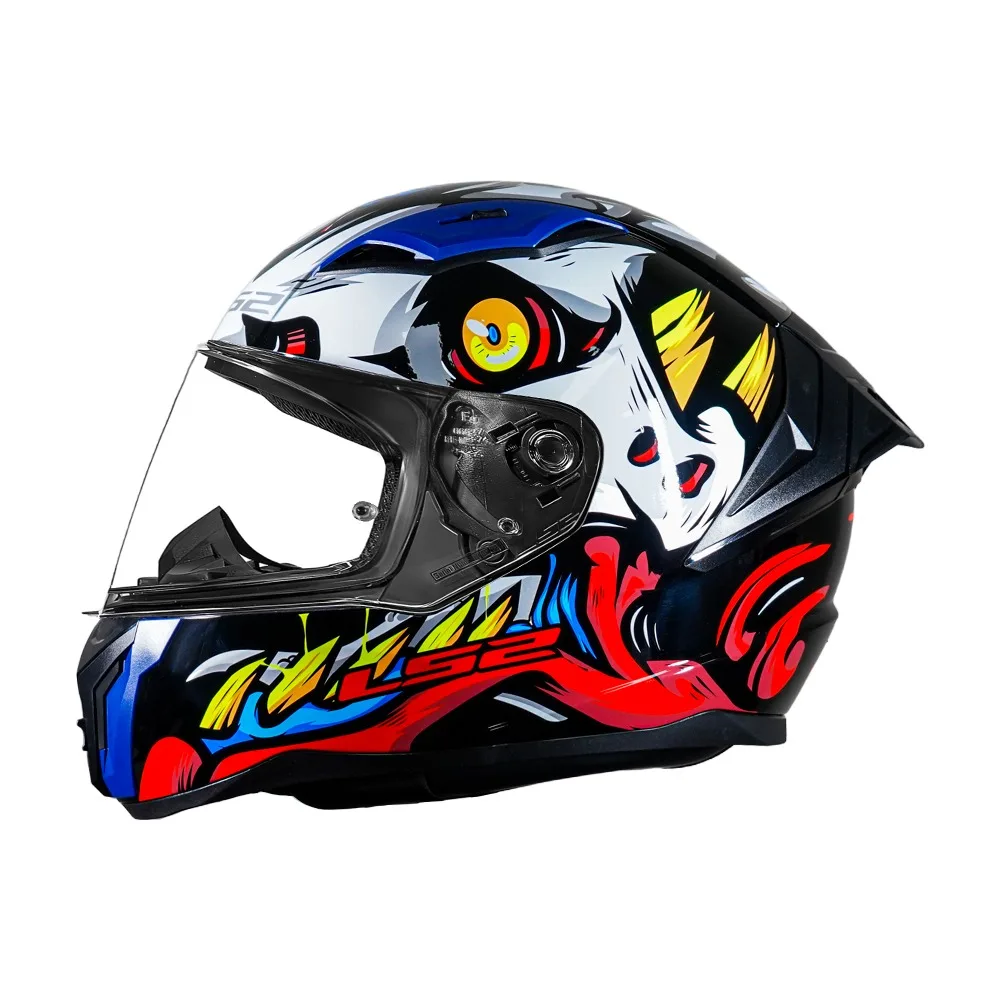 Casco integral para moto LS2 VIGO X-KULL negro / rojo - Direli Motos