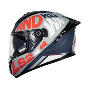 Casco integral para moto LS2 FF806 LILSIMZ gris mate / rojo