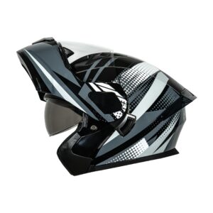 Casco abatible para moto KRATOZ EVO K35 SHOK  gris / negro