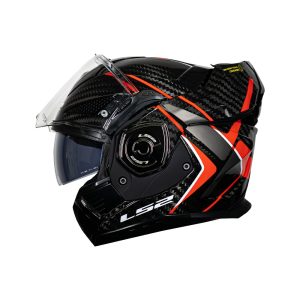 Casco articulado LS2 FF901 FUTUREII CARBON / rojo - ECE2206