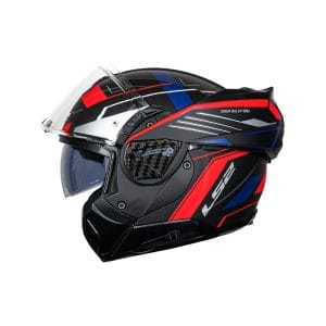 Casco articulado para moto LS2 FF910 MALIKSI negro mate / rojo / azul - ECE2206