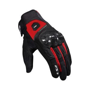 Guante para moto de hombre LS2 ATOM negro/ rojo