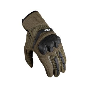 Guante para moto de hombre LS2 KUBRA marrón