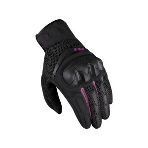 Guante para moto de mujer LS2 KUBRA negro / purpura