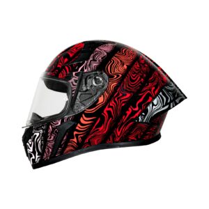 Casco integral para moto XKUDO X-357 SKAR negro / rojo