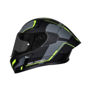 Casco integral para moto XKUDO X-357  SQUARE negro mate / gris - V. HUMO