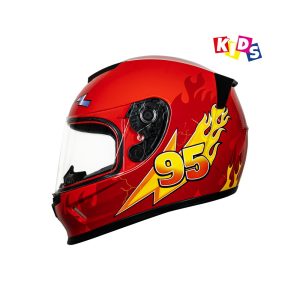 Casco integral para moto XKUDO X-357 KID RAYO rojo / amarillo