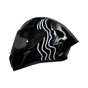 Casco integral para moto XKUDO X-357 KREIN negro / gris - V. HUMO