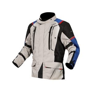 Casaca para moto de hombre LS2 NARVIK azul / negro / gris / rojo