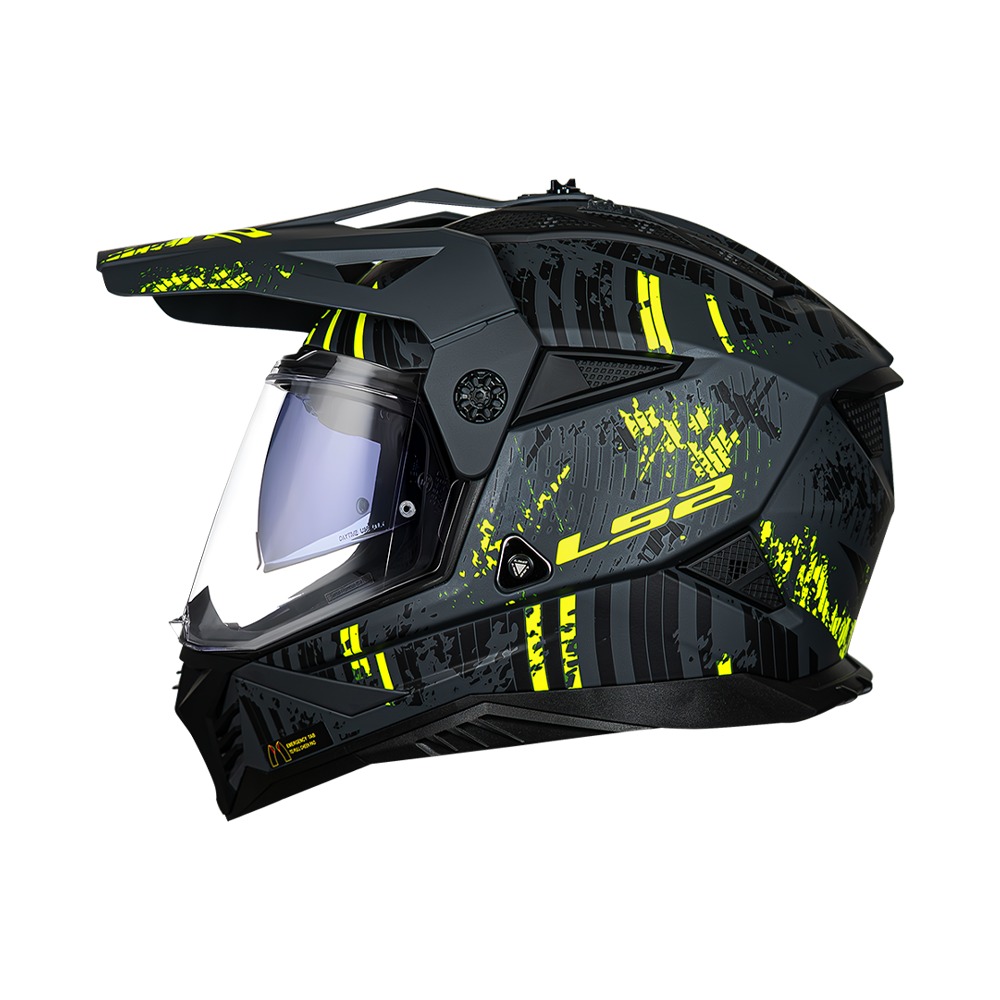 CASCO CROSS LS2 MX702 CRAZY NMAMARILLO FLUO