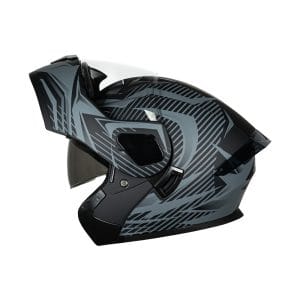 Casco abatible para moto KRATOZ EVO K35 CYCLON negro mate / gris