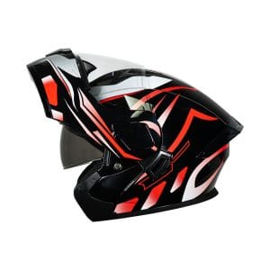 Casco abatible para moto KRATOZ EVO K35 DRAGER rojo / blanco