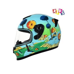 Casco integral para moto XKUDO X-357 KID SFERA verde / naranja