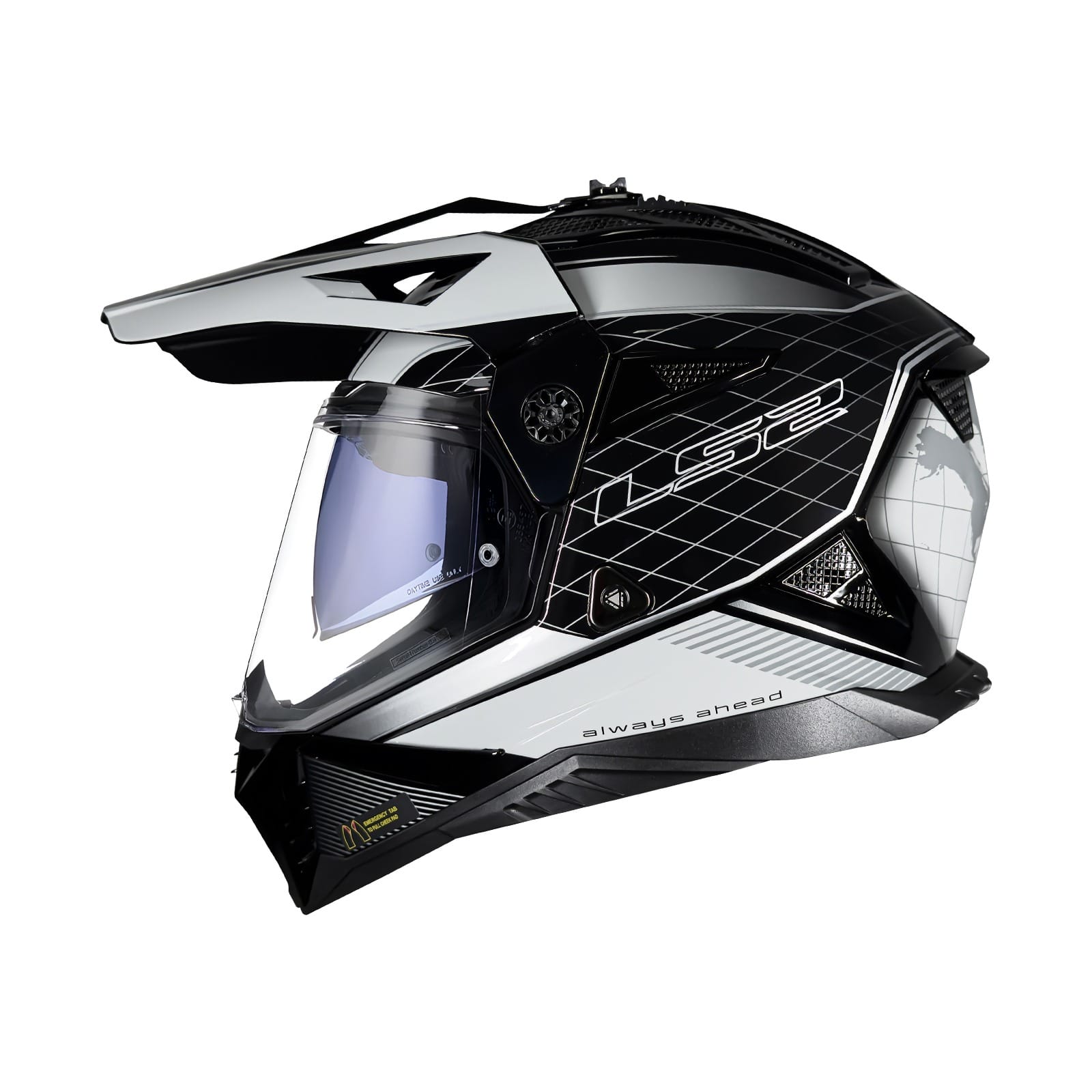 CASCO CROSS LS2 MX702 PIONERII MERIDIAN NEGROGRIS