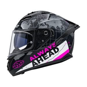Casco integral para moto LS2 FF806 BEYOND azul navy / fucsia