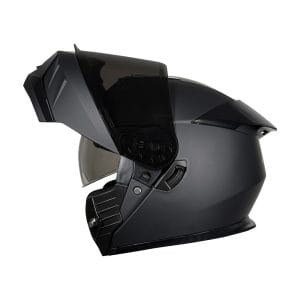 Casco abatible para moto XKUDO XFORZA SOLID negro mate V-HUMO