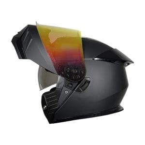 Casco abatible para moto XKUDO XFORZA SOLID negro mate  V-REDEVO