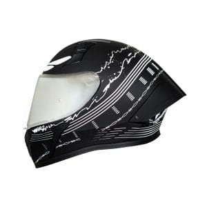 Casco integral para moto XKUDO X-357 AXION negro mate / gris V-REVOPLATA